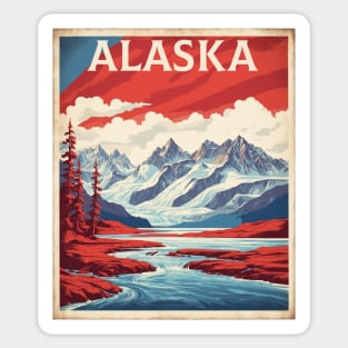 Alaska United States of America Tourism Vintage Poster Sticker